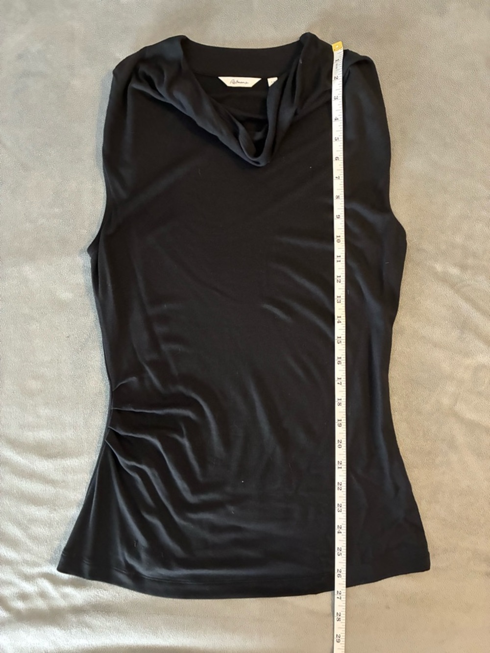 Sleeveless Black Cowl Neck Top - Picture 7 of 8